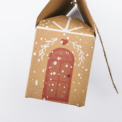 5pcs Christmas House Candy Packaging Box for Candy Biscuit Chocolate