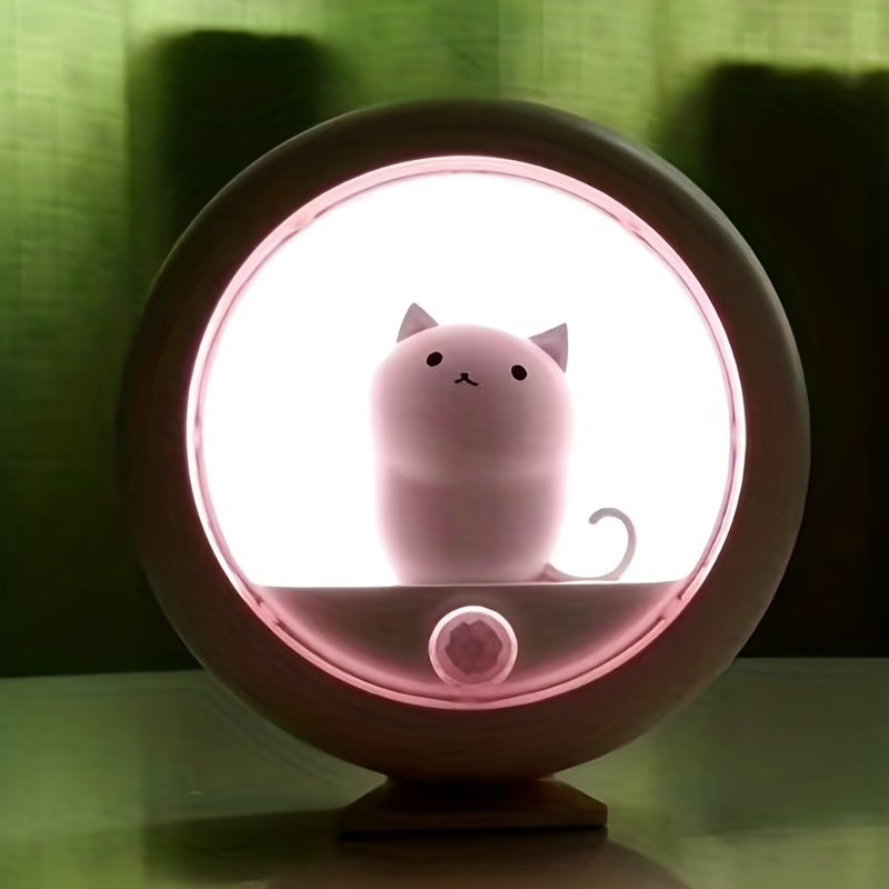 Cat Smart Motion Sensor LED Night Light, USB Rechargeable