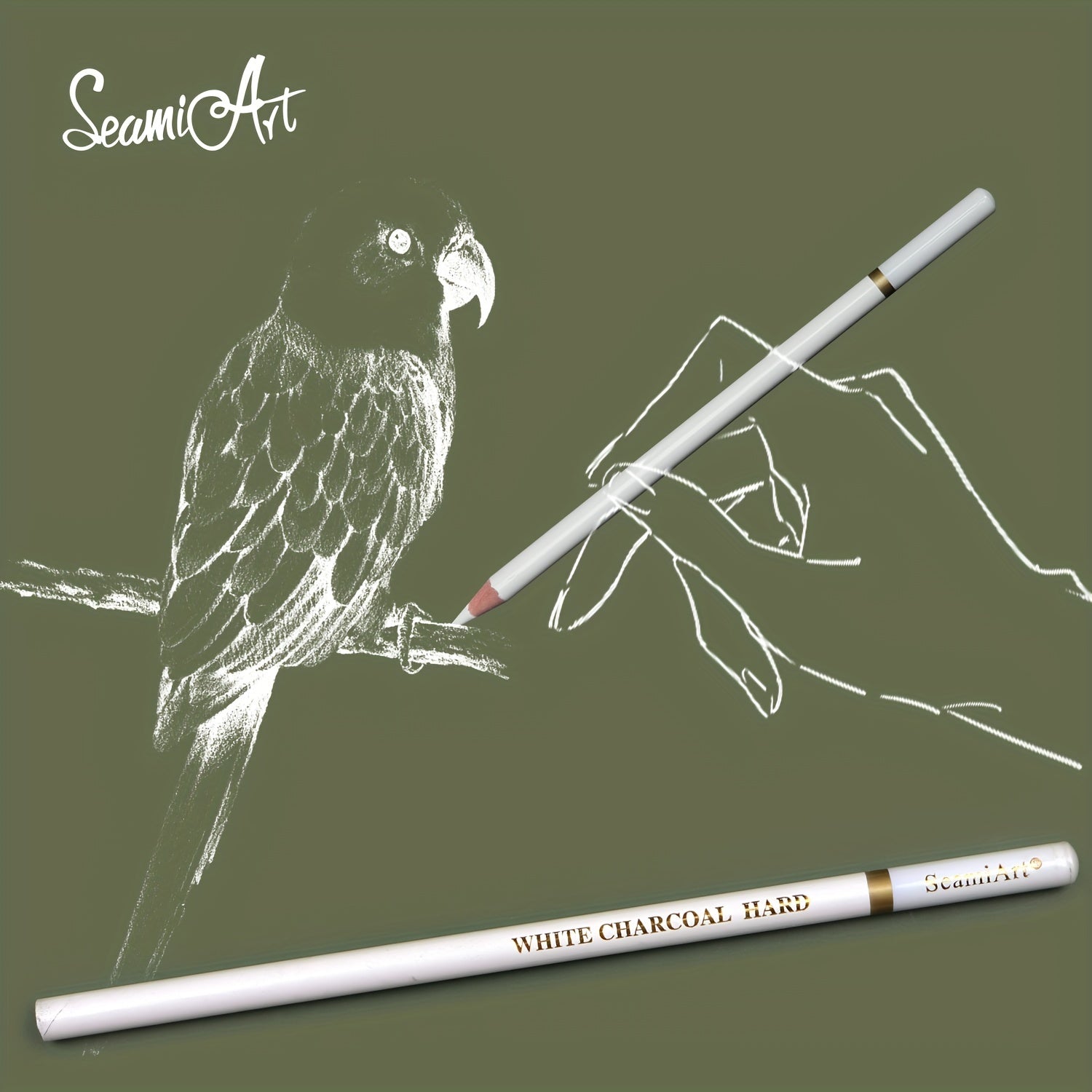 SeamiArt 3Pcs Charcoal Pencil Sketch Art Tools