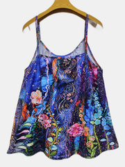 Floral Print Plus Size Cami Top