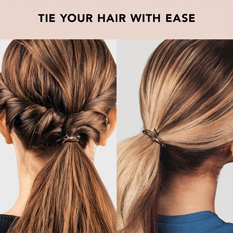 5 Pcs Elastic Hair Hook Ponytail Holder Rubber Band for Women Girls