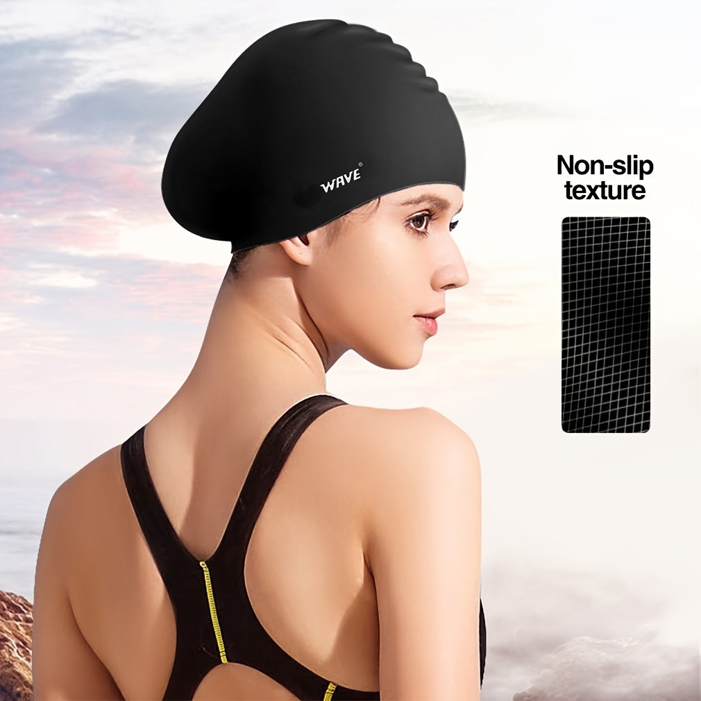 WAVE Waterproof Swimming Cap with Ear Protection for Women