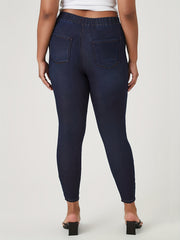  Elastic Waist Slim Fit Jeans