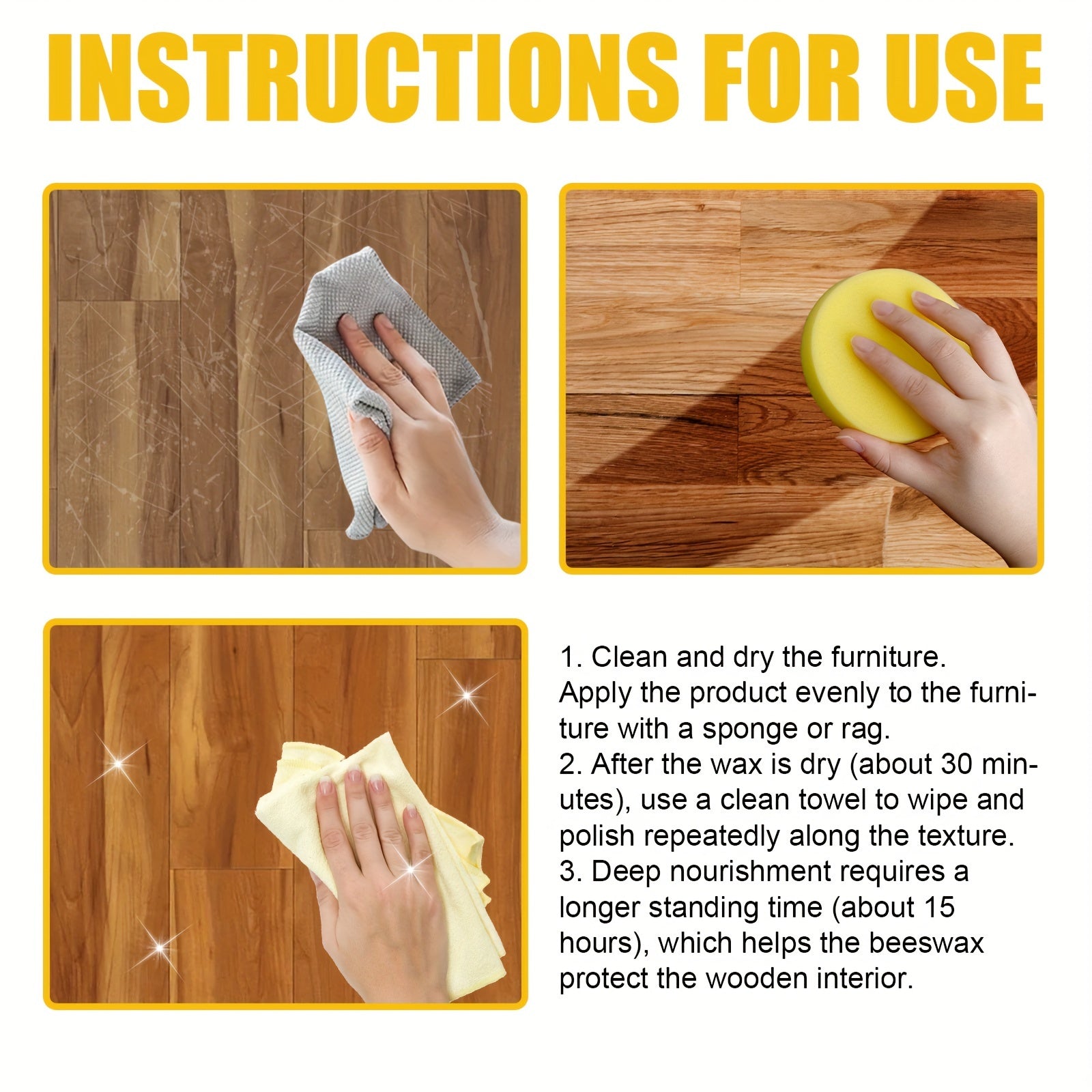 Wood Polishing Beeswax Brightening Care Wax