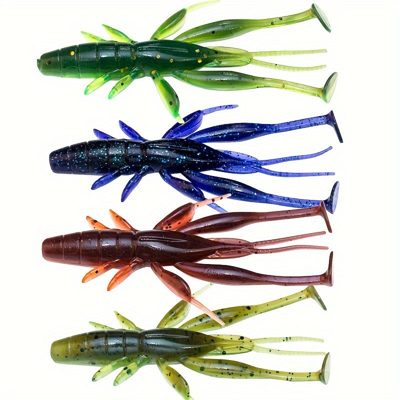 Soft Shrimp Bait T Tail Floating Water Soft Lure Bait 2 7g