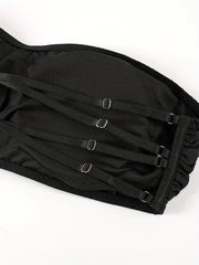  Bandeau Bra Crossback Removable Pads
