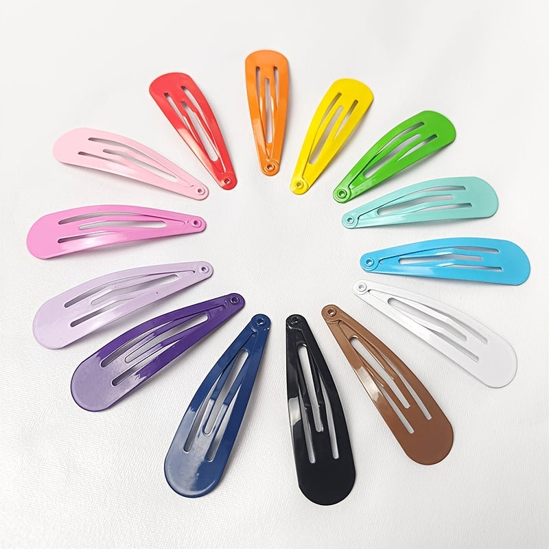 30pcs Assorted Glossy Snap Prong Hair Clips for Ladies Girls Hair Bows