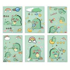 Cartoon Dinosaur Green Passport Protective Cover Waterproof Passport Bag
