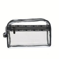 Transparent Zipper Cosmetic Bag Waterproof Makeup Brush Storage Case