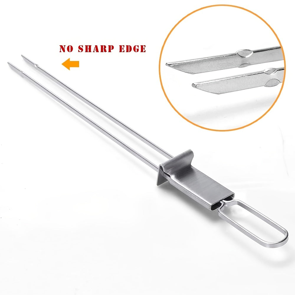 Stainless Steel Barbecue Skewers 13" Reusable Shish Kabob Stick