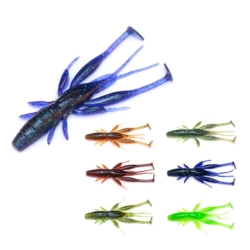 8pcs 2.7g Floating Shrimp Lure Elastic Soft Bait Fishing Accessories