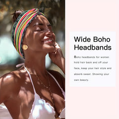 6pcs Floral Criss Cross Headbands for Women Girls