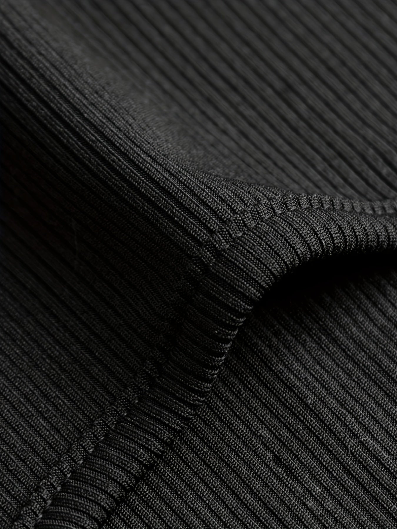 Solid Ribbed Lounge Set Long Sleeve V Neck Top & Elastic Waistband Pants