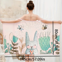 Women's Towel Wrap Bathrobe Quick Drying Spa Wrap Towel With Straps