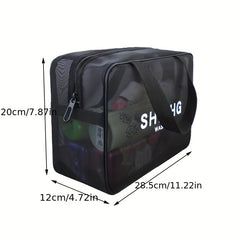 Travel Mesh Cosmetic Bag Toiletry Makeup Pouch Portable Storage Bag
