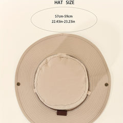Western Sun Hat Beige Boonie Hat Unisex UV Protection