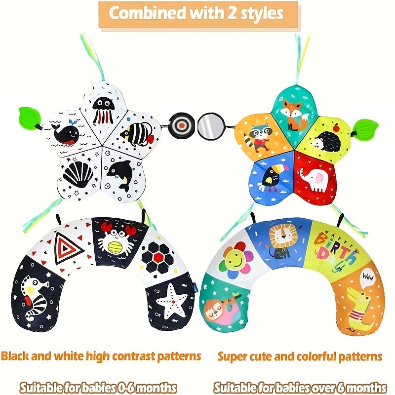 Baby Tummy Time Mat High Contrast Foldable Playmat