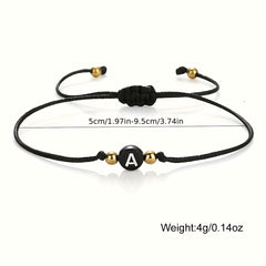 English Letters String Bracelet Women's Name Initial Rope Bracelet