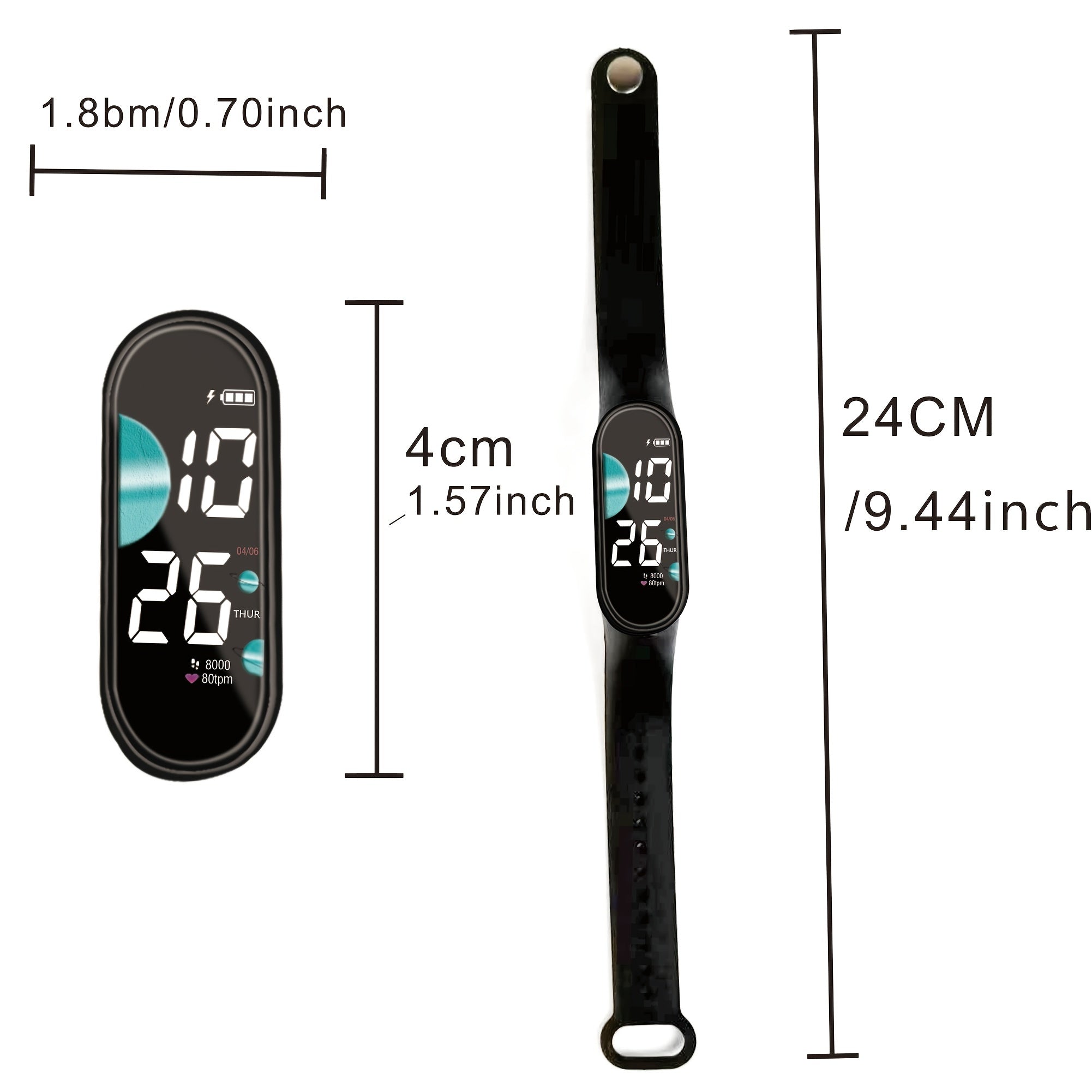 LED Touch Control Sports Electronic Watch