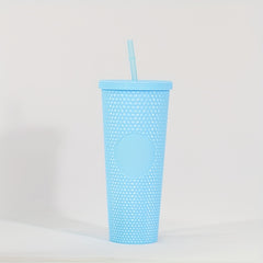 710ml Plastic Straw Water Cup Leakproof Bottle for Outdoor Camping