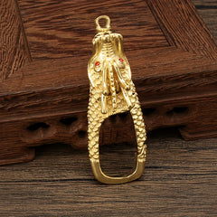 Chinese Dragon Head Keychain Retro Eagle Waist Hanging Buckle