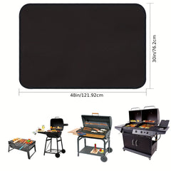 Fireproof Double Sided BBQ Mat for Outdoor BBQ & Indoor Fireplace