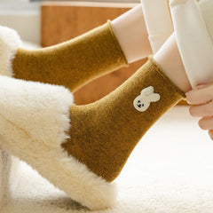 Animal Pattern Floor Socks Cozy Warm Mid Tube Socks Women's Stockings
