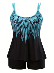  Heart Graphic Tankini Set