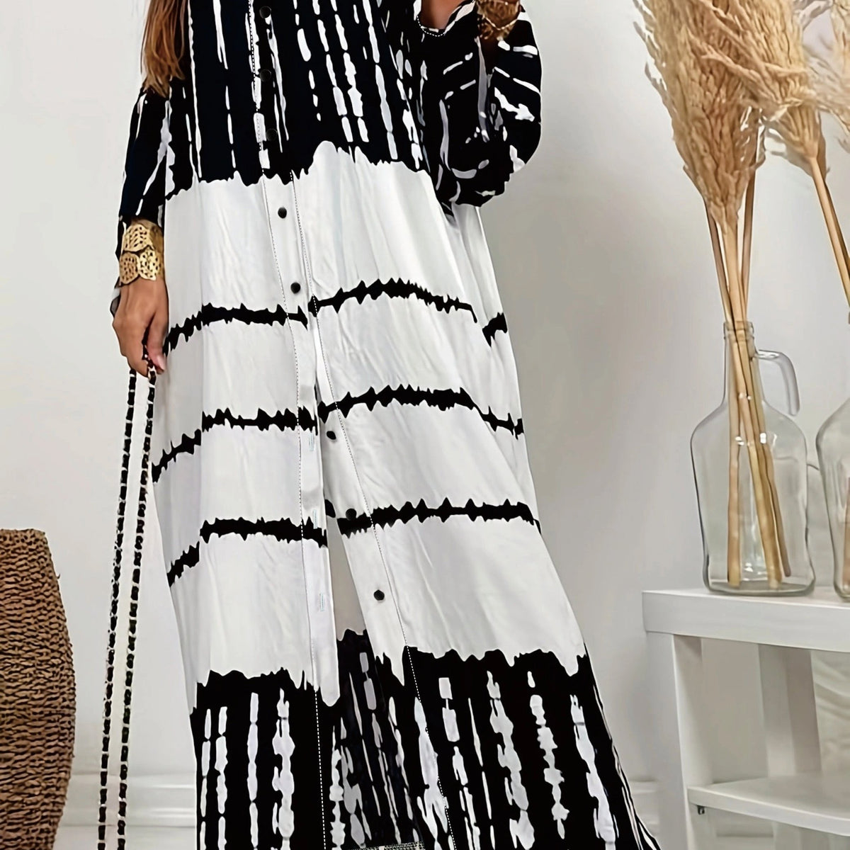  Tie Dye Cut Out Maxi Dress