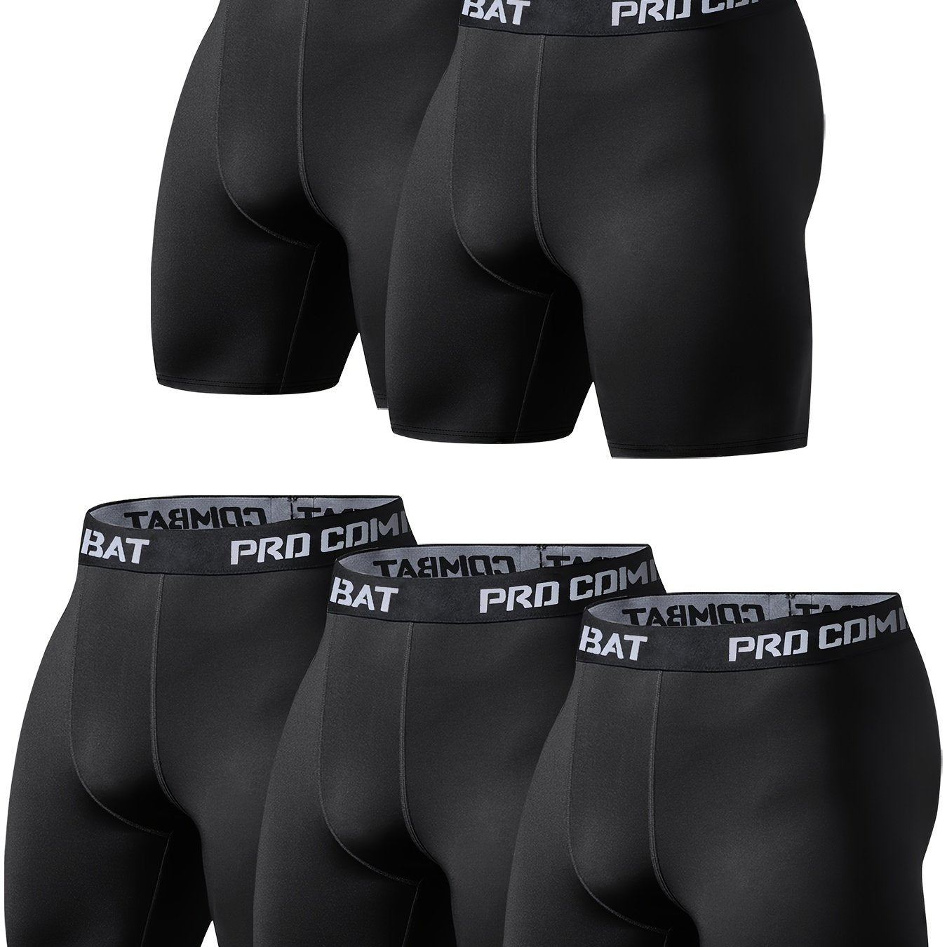 Men's Compression Boxer Briefs Quick Drying Performance Shorts