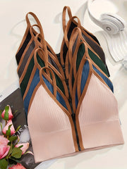 5pcs Wireless Zipper Bras for Women