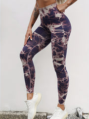 High Waist Tie Dye Sports Leggings for Women