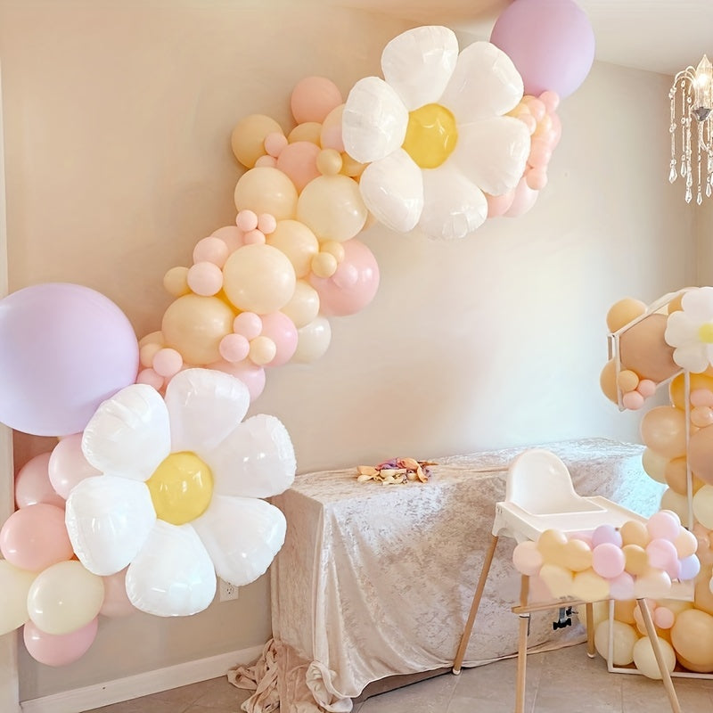 5pcs Small Daisy Aluminum Film Balloons - Party Decorations