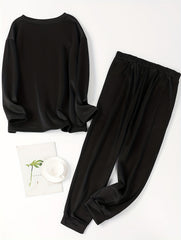  Christmas Lounge Set Women's Santa Fleece Top & Joggers Pajamas