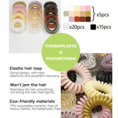 100pcs Coil Wire Hair Tie Minimalist Hair Ring Ponytail Holder