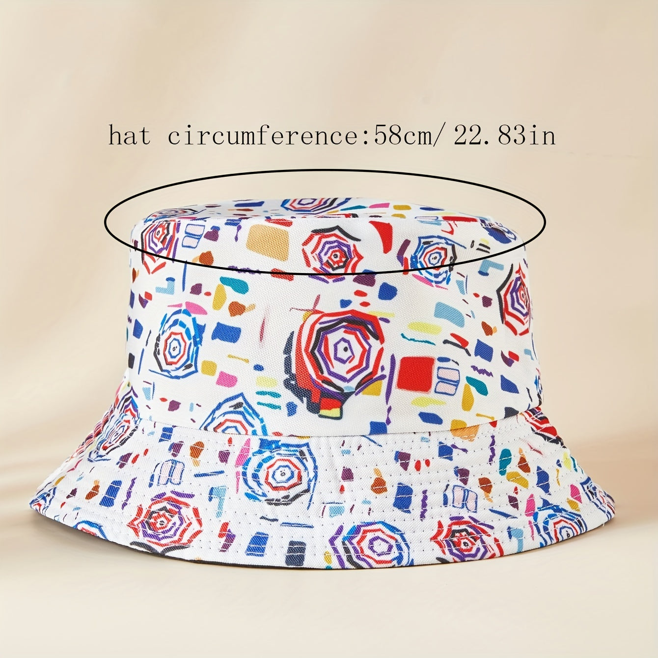 Colorful Graffiti Bucket Hat Reversible Lightweight Basin Hat Summer Sunscreen