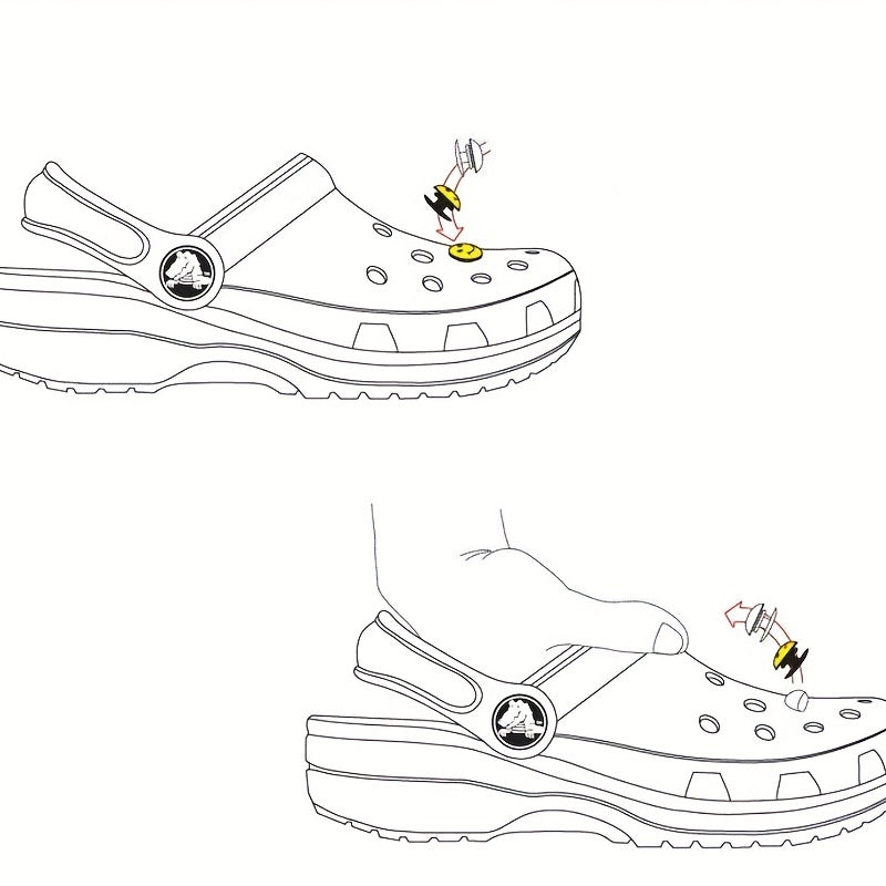 Purple Bear Cartoon Shoe Charms for Clogs Garden Shoes Decoration