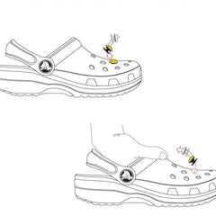 Purple Bear Cartoon Shoe Charms for Clogs Garden Shoes Decoration