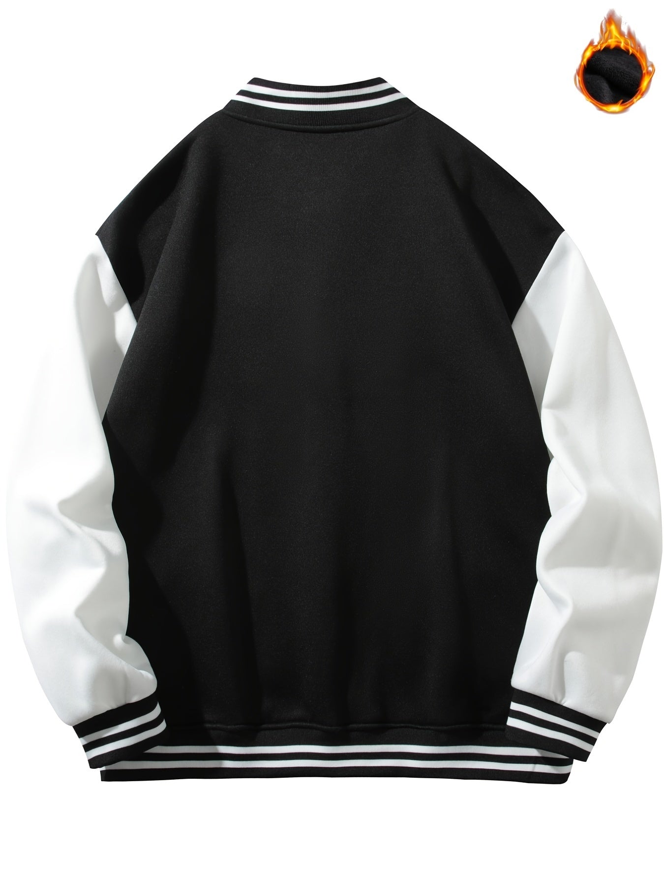 Men's Fleece Varsity Jacket Baseball Winter Outerwear