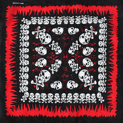 Skull Pattern Square Headscarf for Hip Hop Outdoor Sports