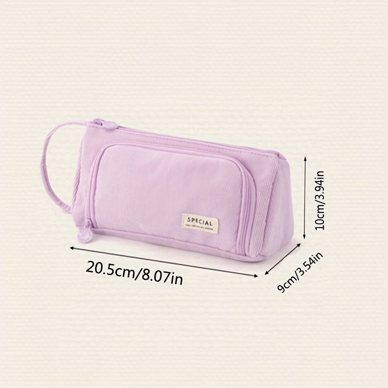 Triangle Window Pencil Case Large Capacity Pen Stationery Box For Students