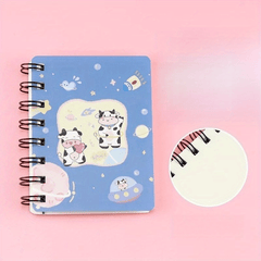 Cartoon Cow Coil Book Mini Spiral Notebook