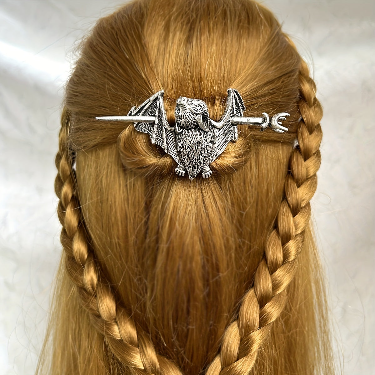Vintage Witch Pagan Hairpin Dragon Crescent Moon Hairpin Magic Occult Hair Stick