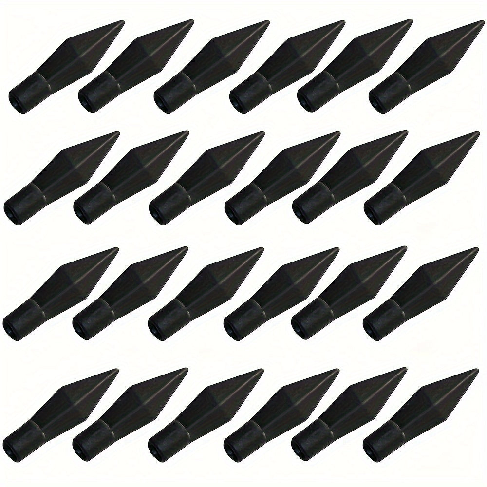 24pcs Soft Rubber Arrowheads Safety Replacement Broadhead Arrow Heads Tips