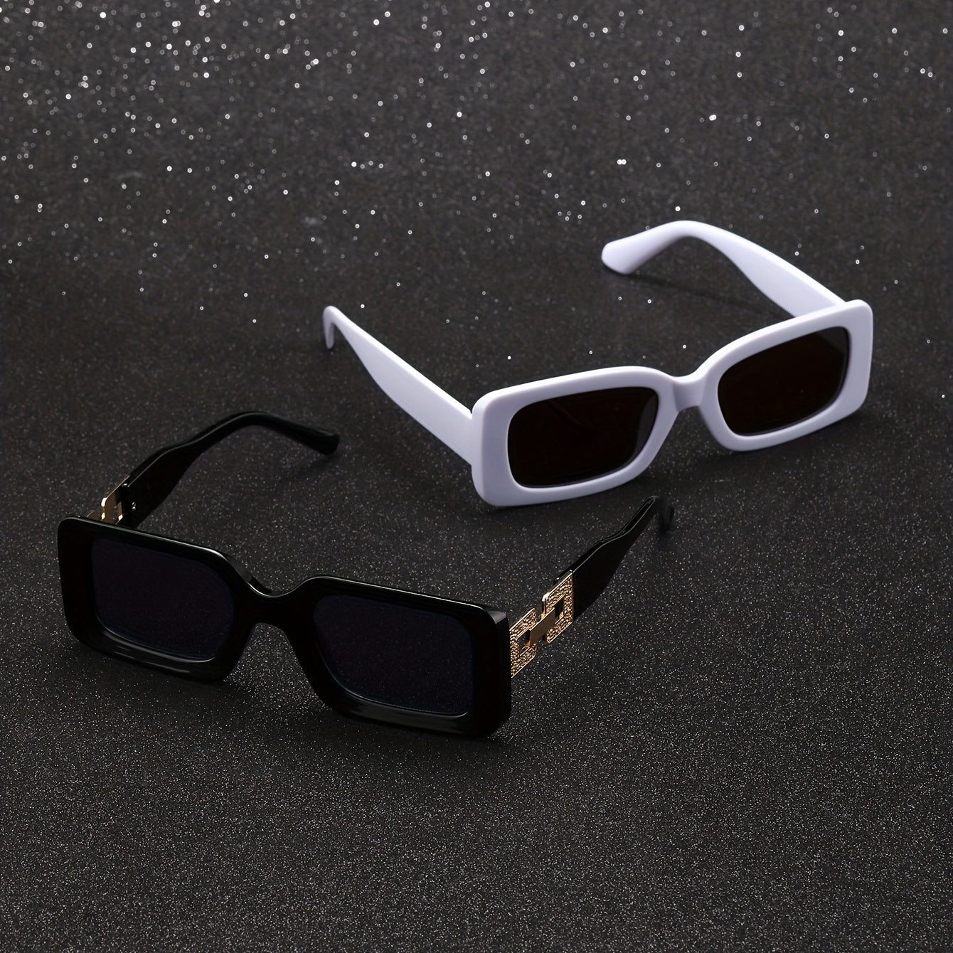Men's Full Frame Square Sunglasses Set
