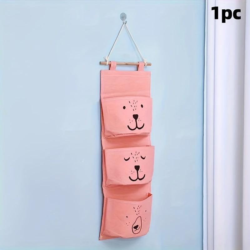 Bedside Wall Storage Hanging Bag Waterproof Fabric Dormitory Organizer