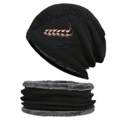 Winter Embroidery Wheat Ear Warm Hat Knitted Wool Hat