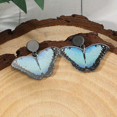 Butterfly Pendant Retro Dangle Earrings Acrylic Jewelry Gift For Women Girls