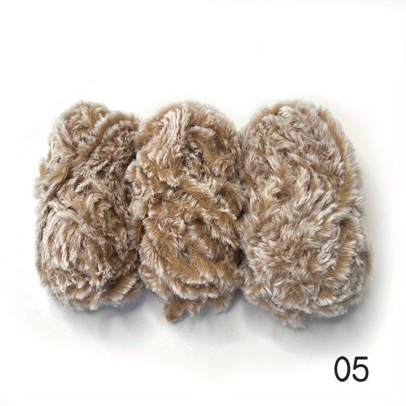 Soft Fur Yarn Chunky Fluffy Faux Fur Yarn for Crocheting & Knitting 150g