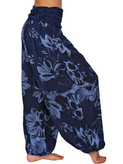  Boho Pants Women's Plus Ruched Loose Fit Baggy Pants